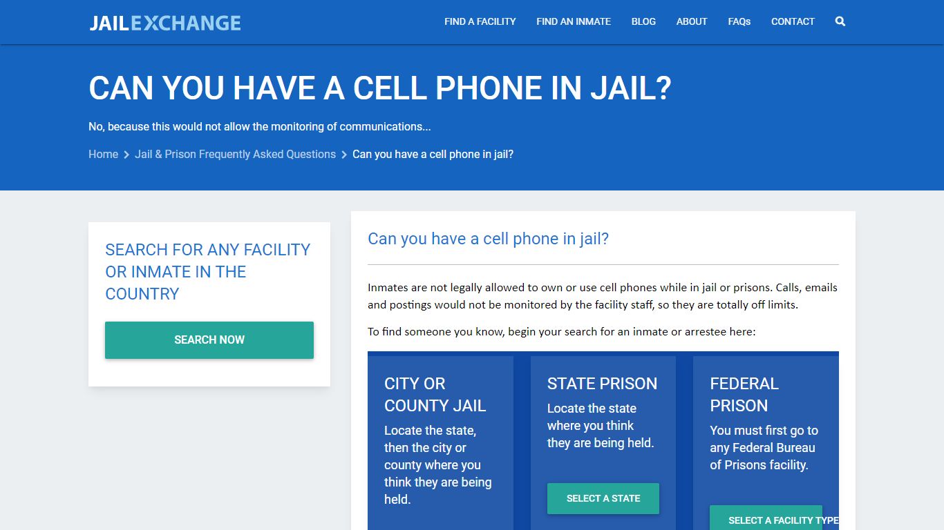 Can you have a cell phone in jail? - Jail Exchange