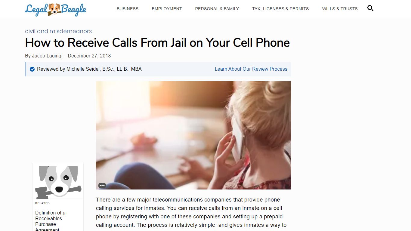 How to Receive Calls From Jail on Your Cell Phone